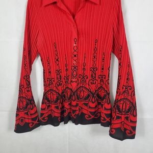 Red And Black  Blouse